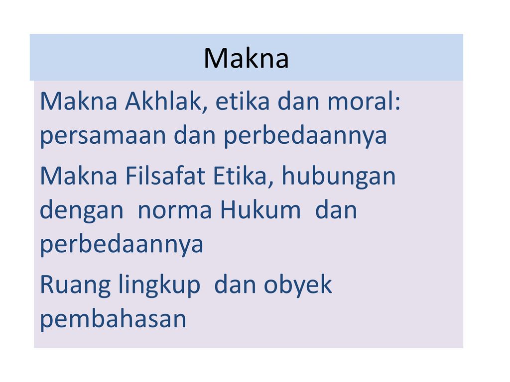 Persamaan Dan Perbedaan Etika Moral Dan Akhlak Mari Belajar